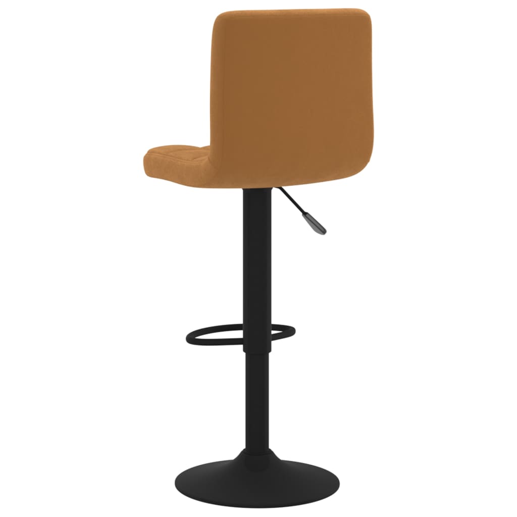 Tabourets de bar lot de 2 marron velours