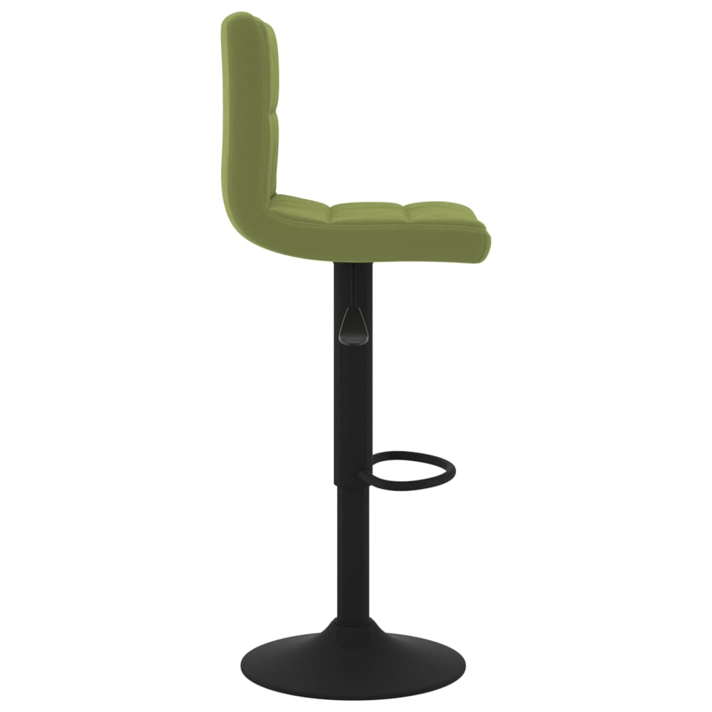 Tabourets de bar lot de 2 vert clair velours