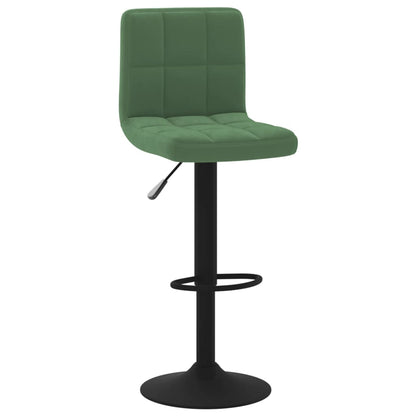 Tabourets de bar lot de 2 vert foncé velours