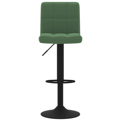 Tabourets de bar lot de 2 vert foncé velours