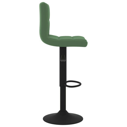 Tabourets de bar lot de 2 vert foncé velours