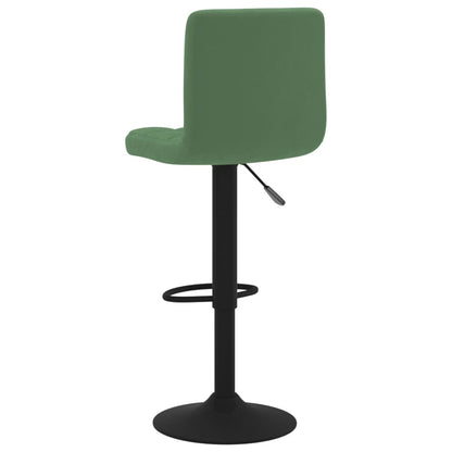 Tabourets de bar lot de 2 vert foncé velours