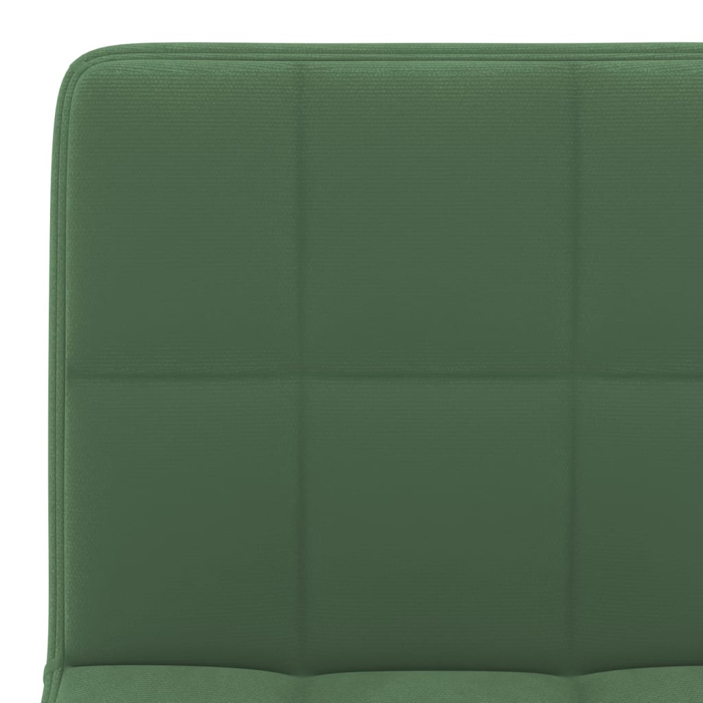 Tabourets de bar lot de 2 vert foncé velours