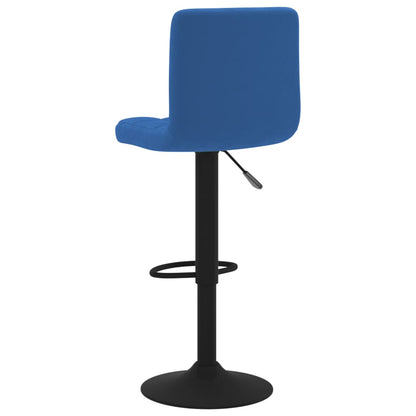 Tabourets de bar lot de 2 bleu velours