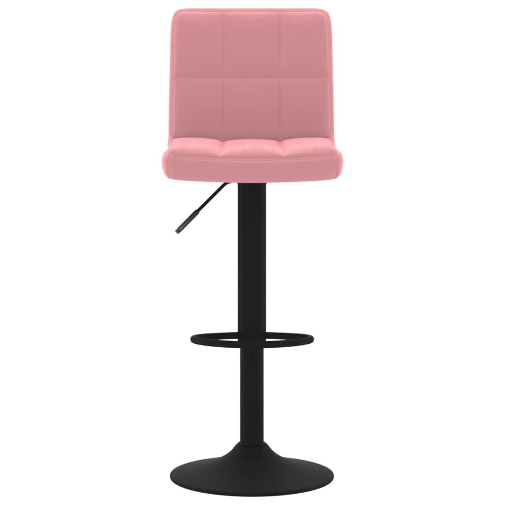 Tabourets de bar lot de 2 rose velours