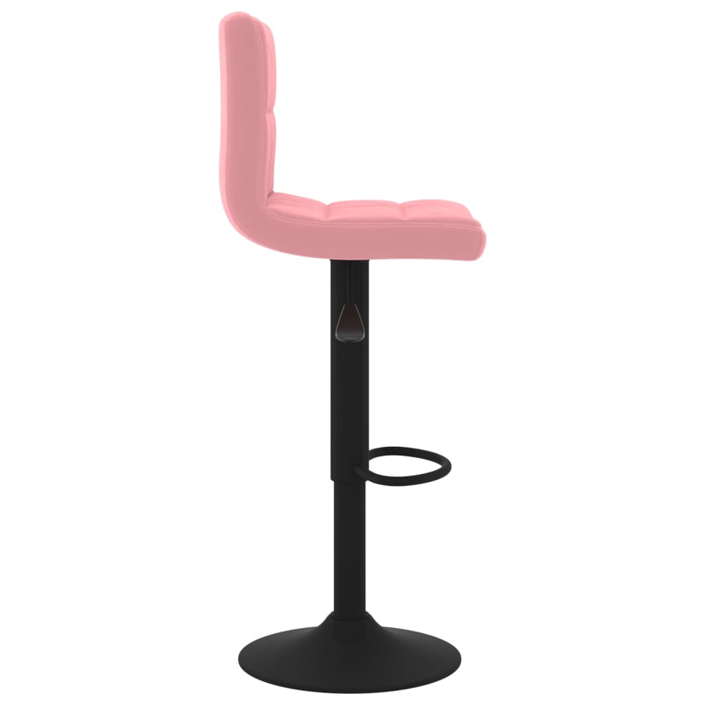 Tabourets de bar lot de 2 rose velours