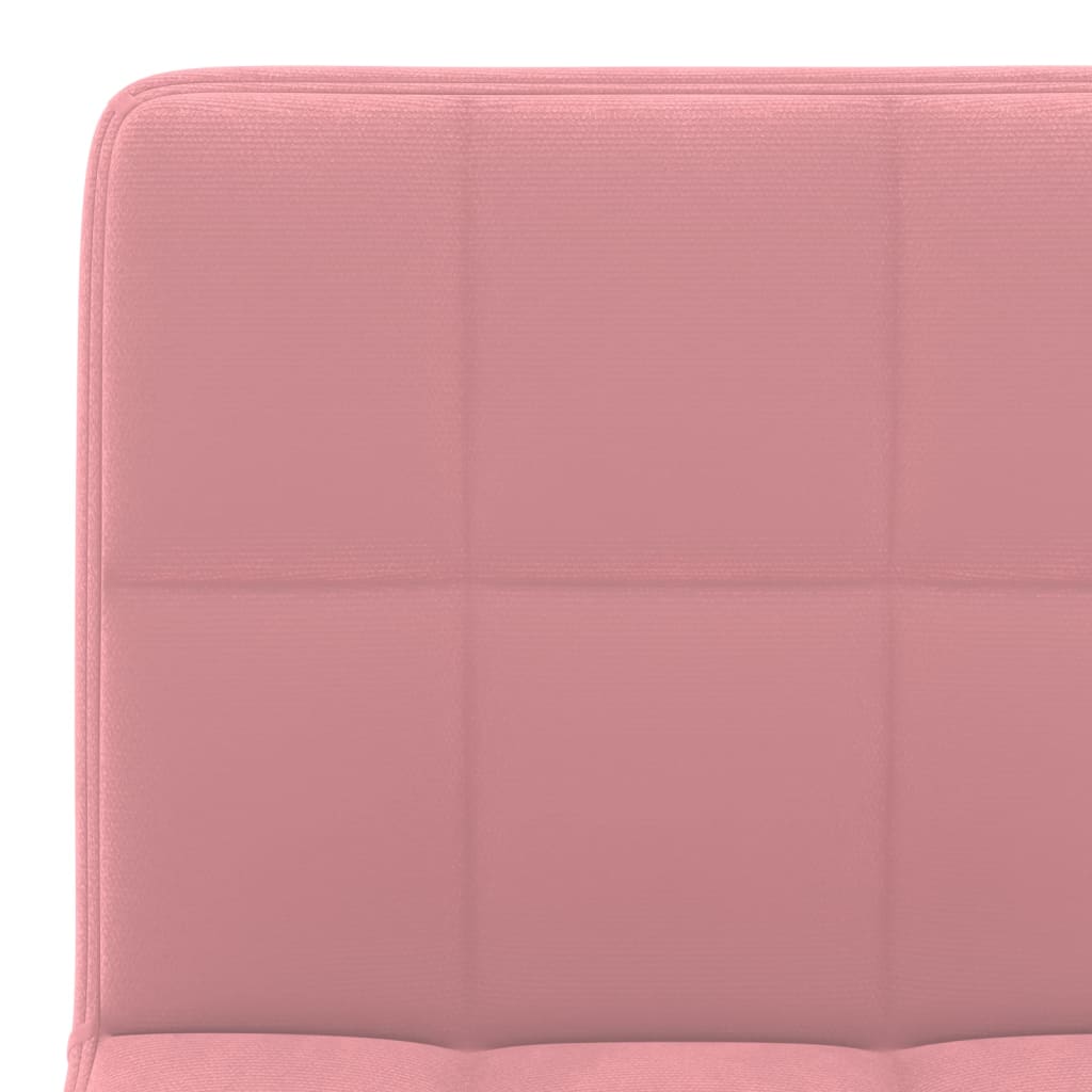 Tabourets de bar lot de 2 rose velours