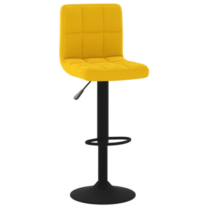 Tabourets de bar lot de 2 jaune moutarde velours