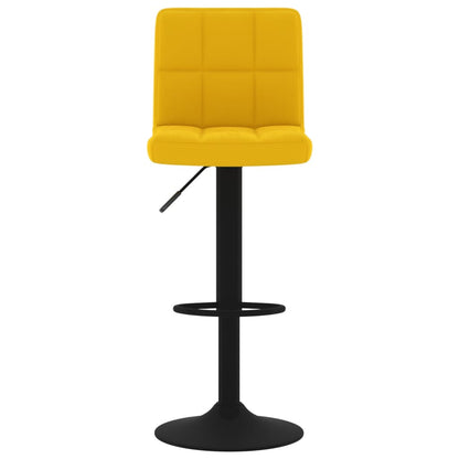 Tabourets de bar lot de 2 jaune moutarde velours