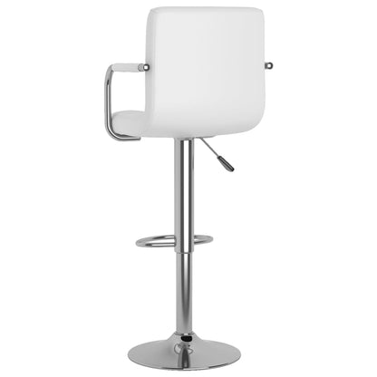 Tabourets de bar lot de 2 blanc similicuir