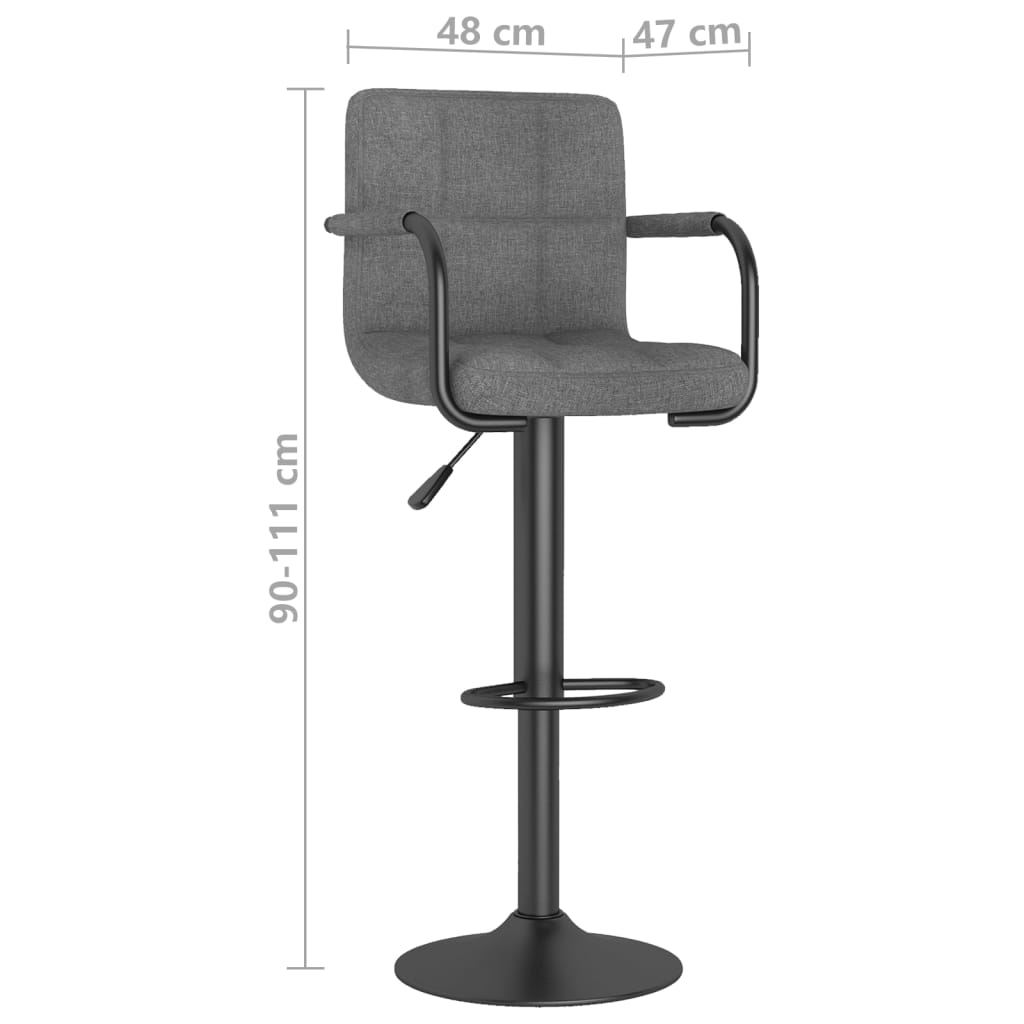 Tabouret de bar Gris clair Tissu