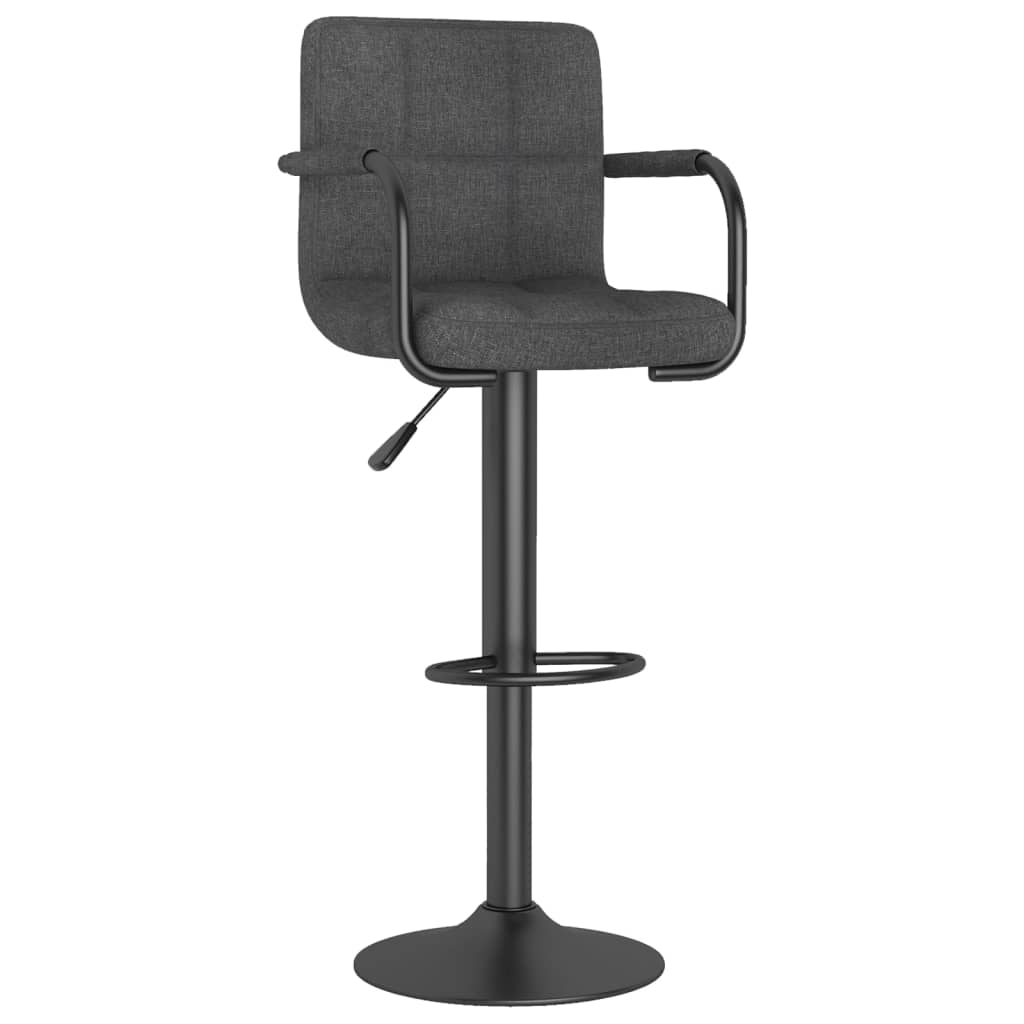 Tabouret de bar Gris foncé Tissu