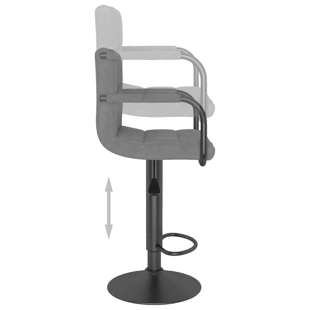 Tabouret de bar Gris clair Velours