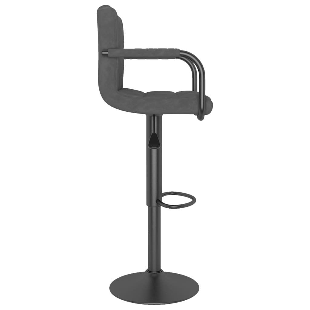 Tabouret de bar Gris foncé Velours