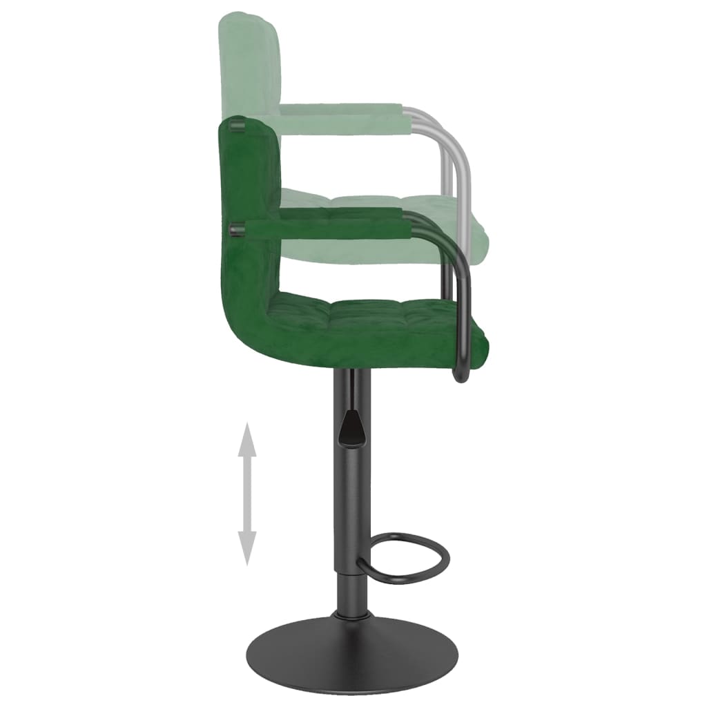 Tabouret de bar Vert foncé Velours