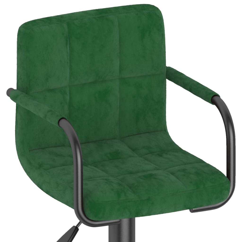 Tabouret de bar Vert foncé Velours