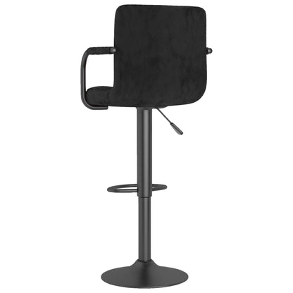 Tabourets de bar lot de 2 noir velours