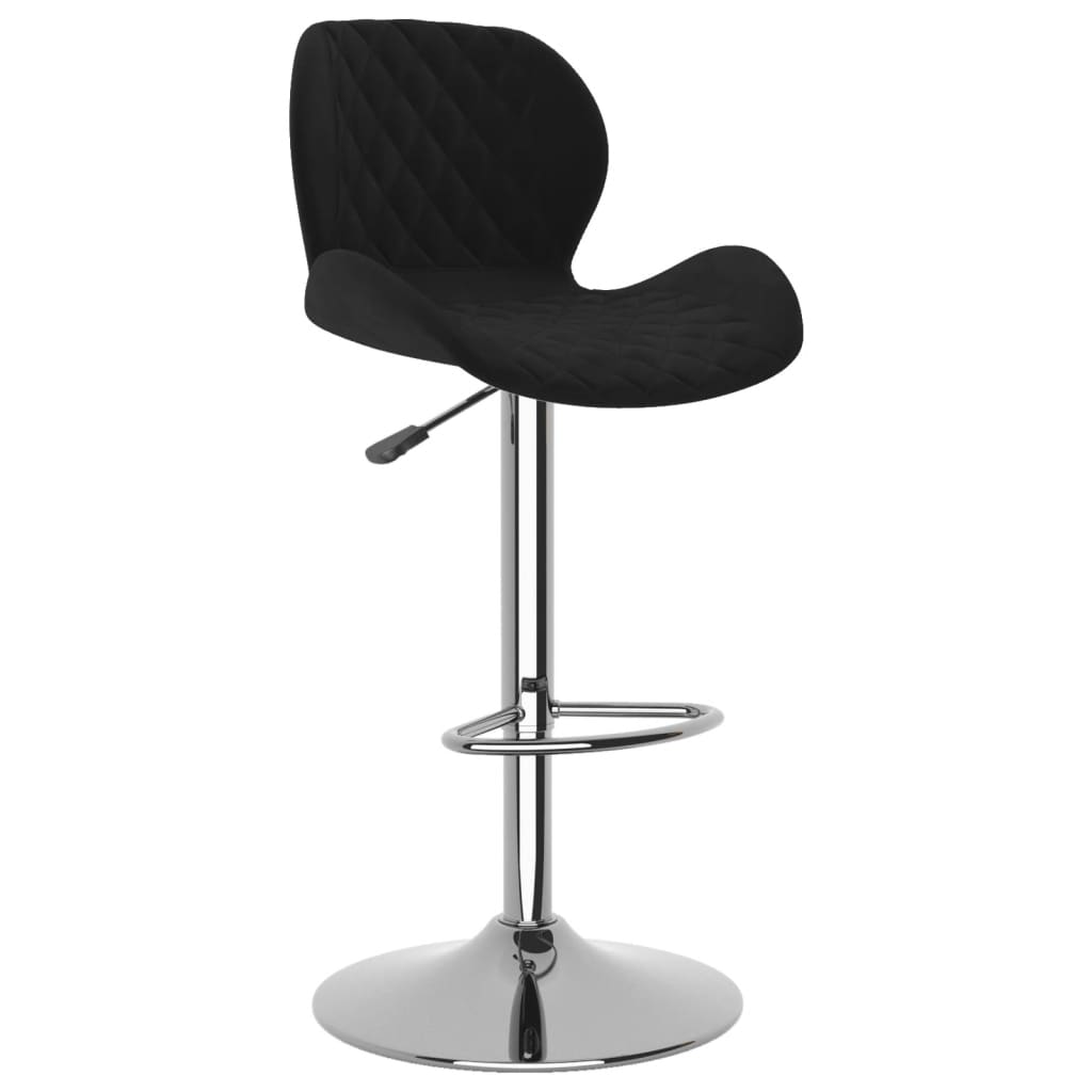 Tabourets de bar lot de 2 noir velours