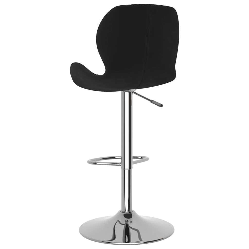 Tabourets de bar lot de 2 noir velours