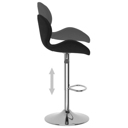 Tabourets de bar lot de 2 noir velours