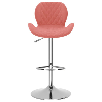 Tabourets de bar lot de 2 rose velours