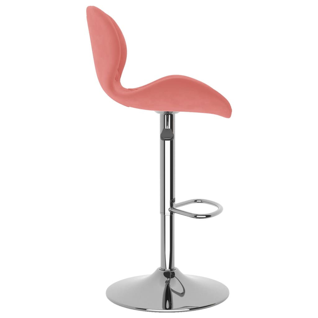 Tabourets de bar lot de 2 rose velours