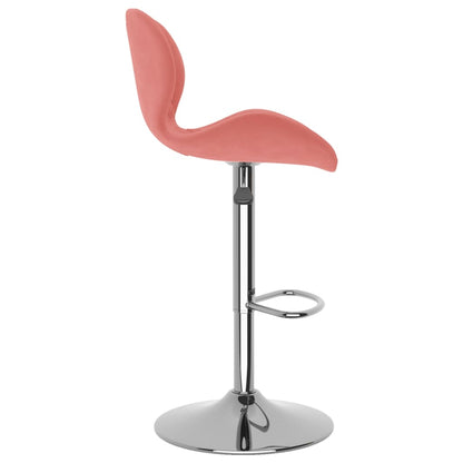 Tabourets de bar lot de 2 rose velours