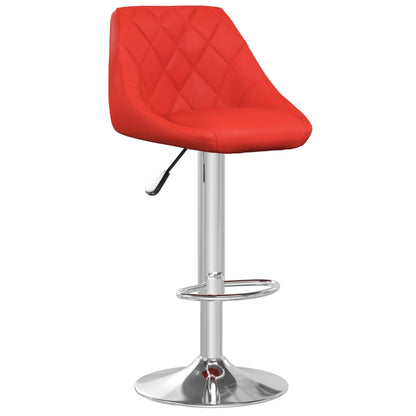 Tabourets de bar lot de 2 rouge similicuir