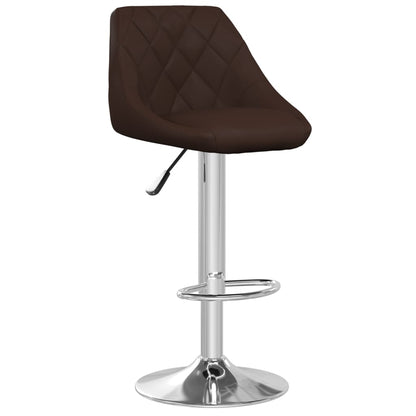 Tabourets de bar lot de 2 marron similicuir