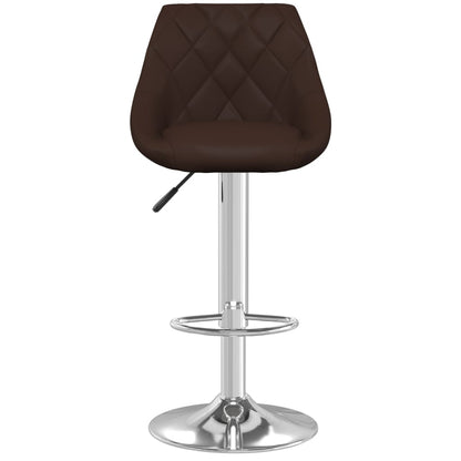 Tabourets de bar lot de 2 marron similicuir