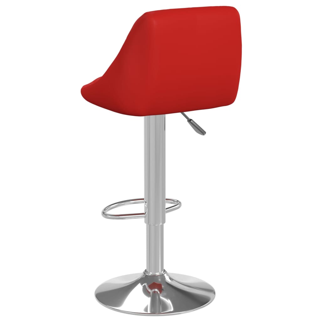 Tabourets de bar lot de 2 rouge bordeaux similicuir