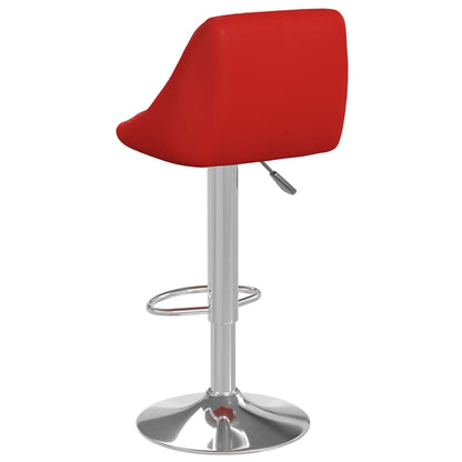 Tabourets de bar lot de 2 rouge bordeaux similicuir