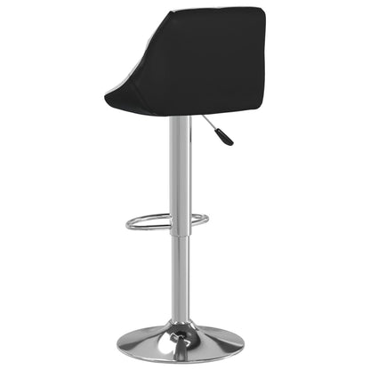 Tabourets de bar lot de 2 blanc et noir similicuir