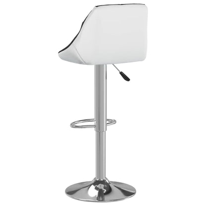 Tabourets de bar lot de 2 noir et blanc similicuir