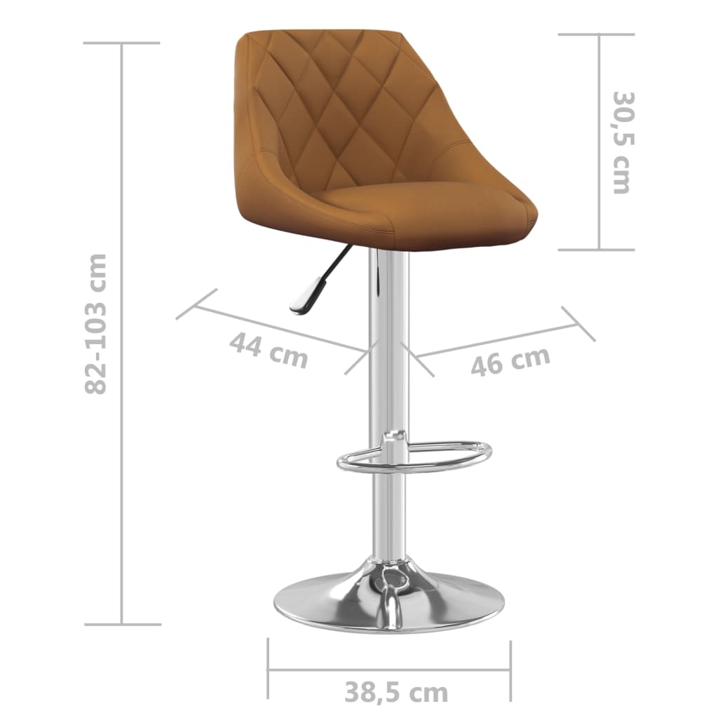 Tabouret de bar Marron Velours