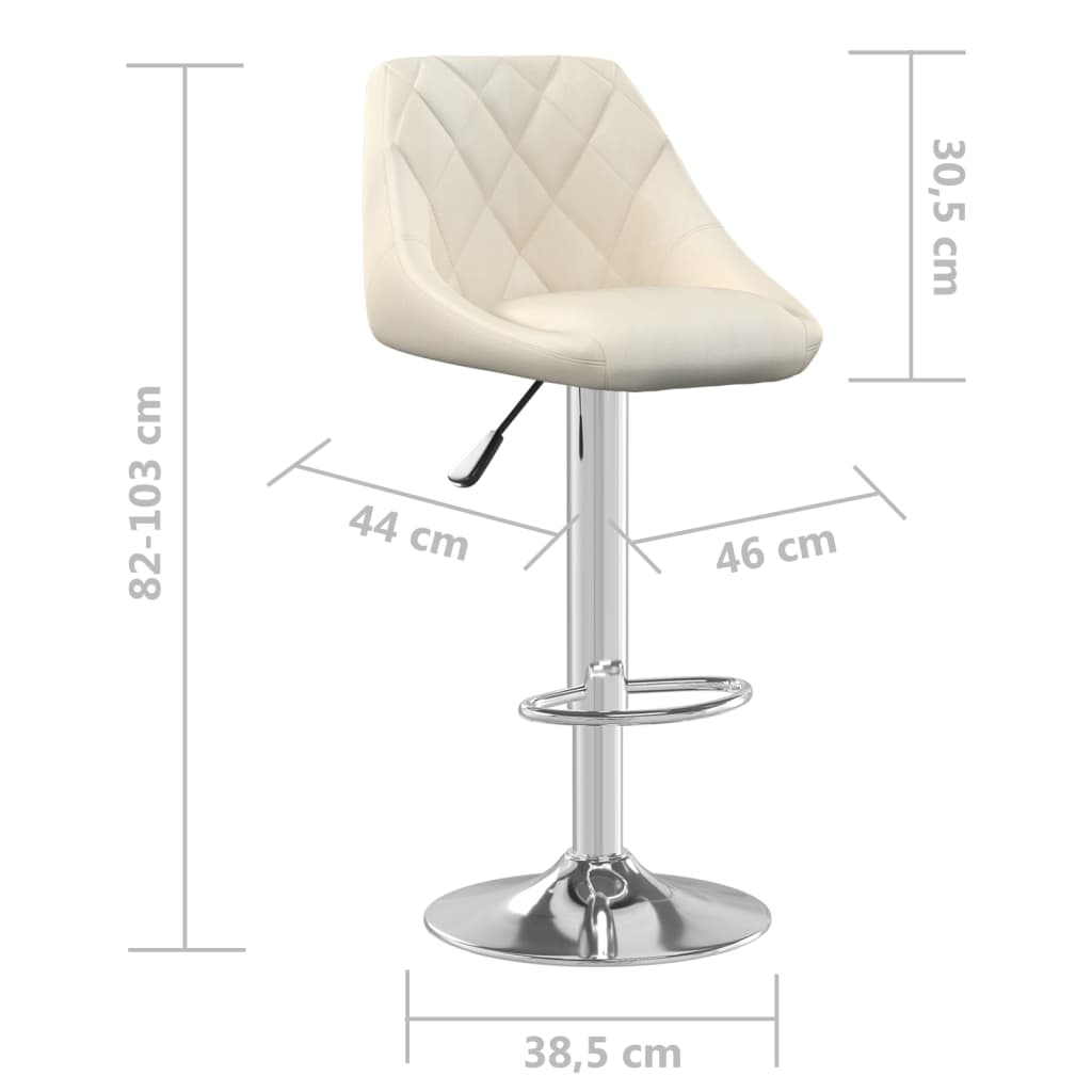 Tabouret de bar Crème Velours