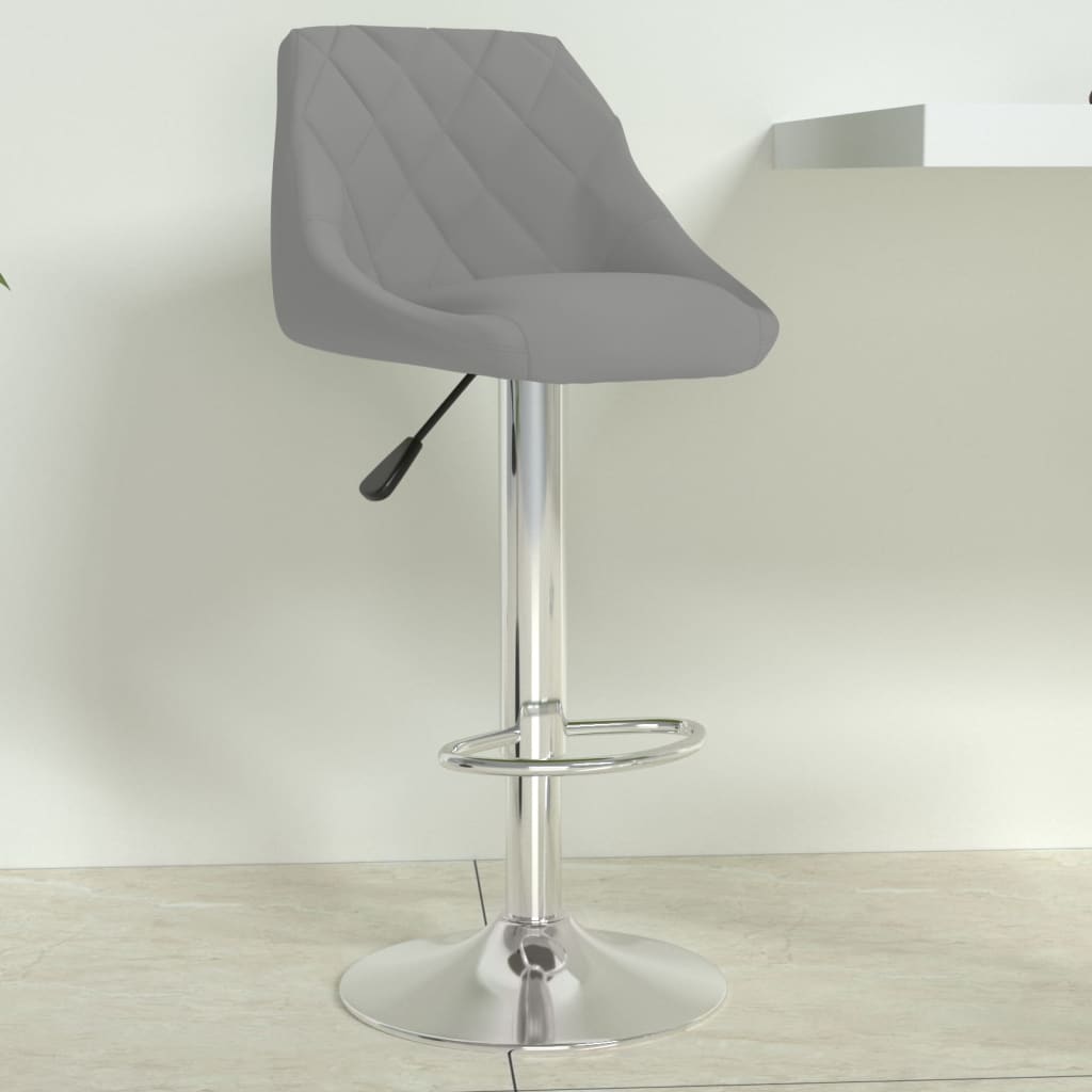 Tabouret de bar Gris clair Velours