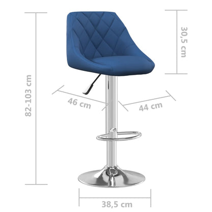 Tabouret de bar Bleu Velours