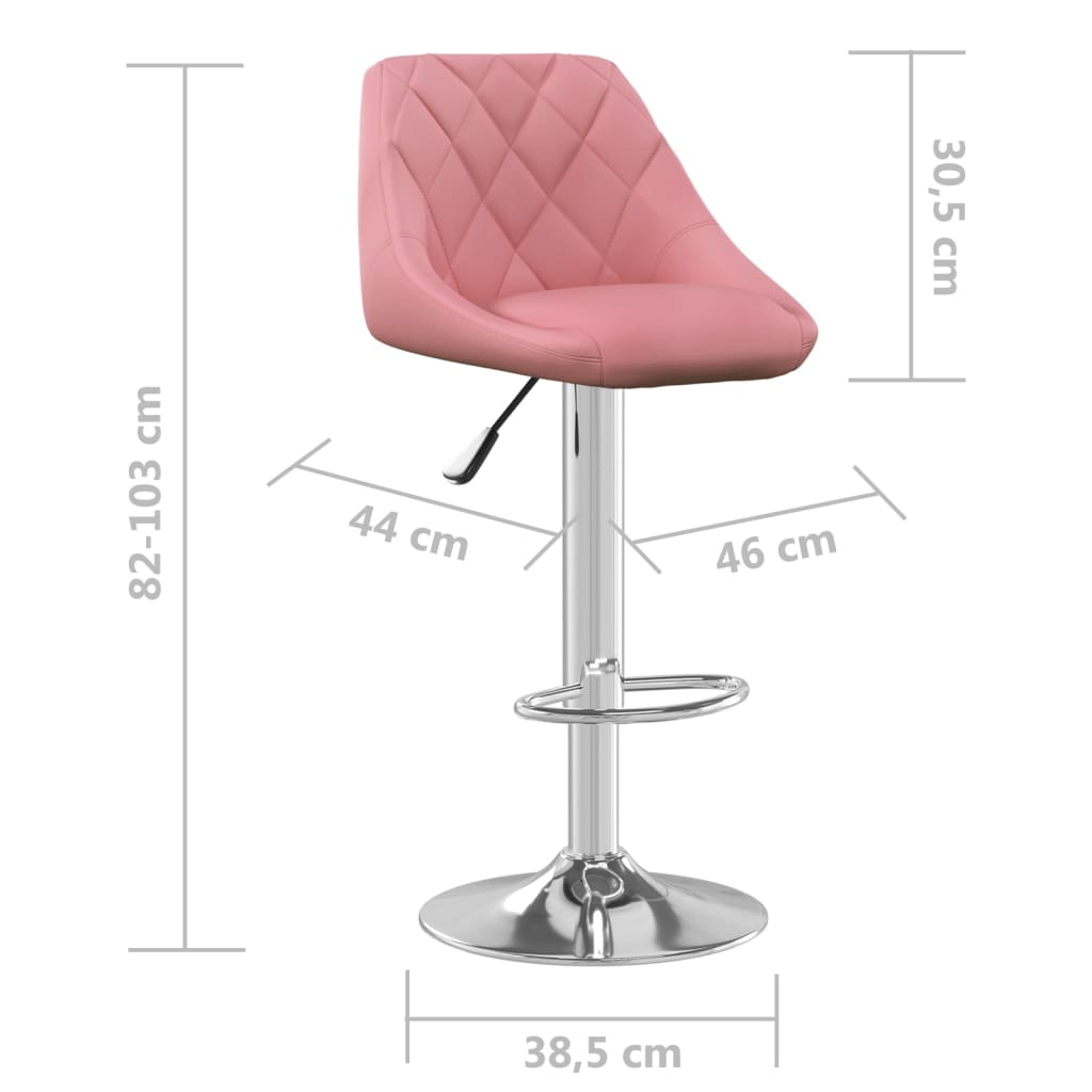 Tabouret de bar Rose Velours