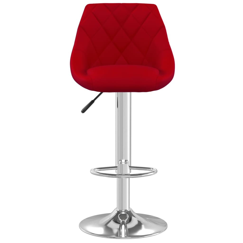 Tabouret de bar Rouge bordeaux Velours