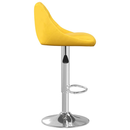 Tabouret de bar Jaune moutarde Velours