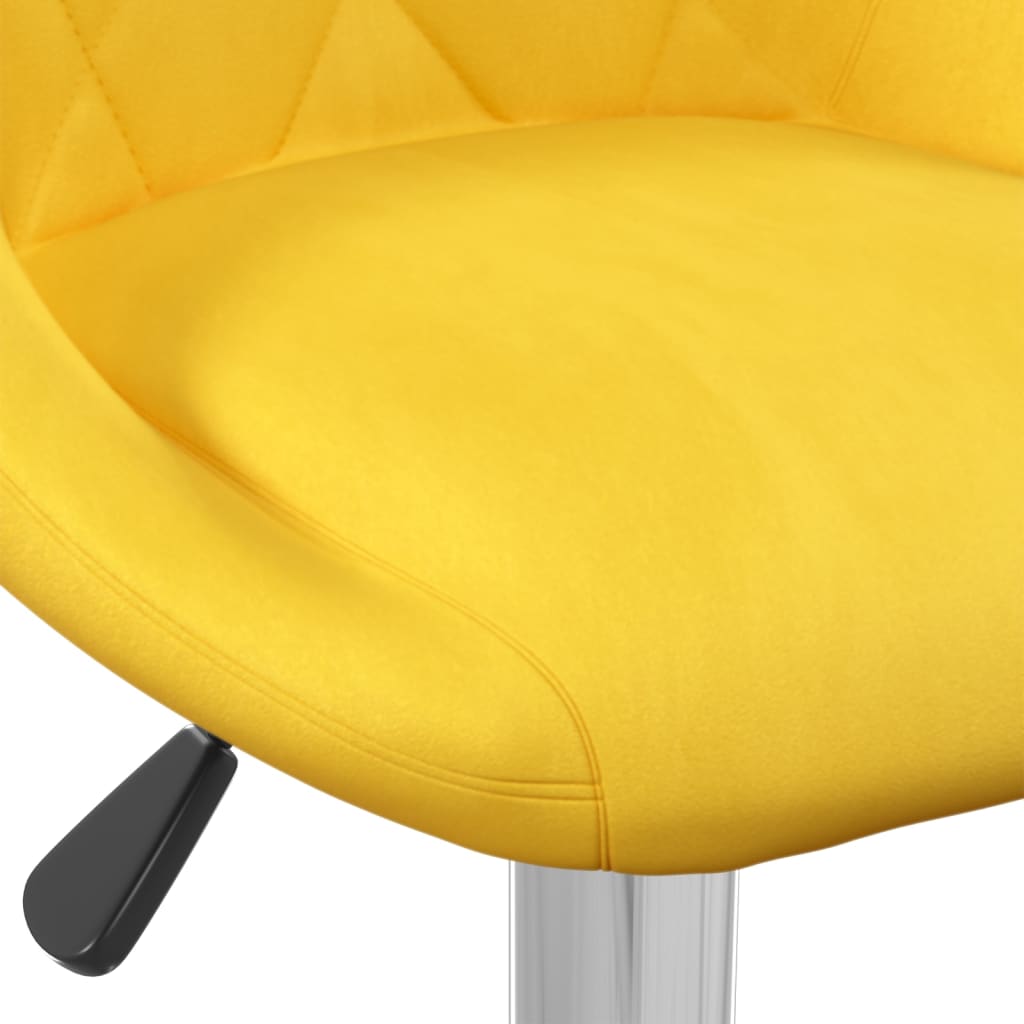 Tabouret de bar Jaune moutarde Velours