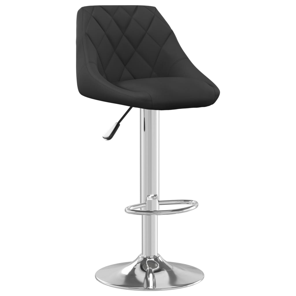 Tabourets de bar lot de 2 noir velours