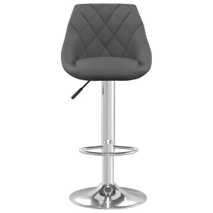 Tabourets de bar lot de 2 gris foncé velours