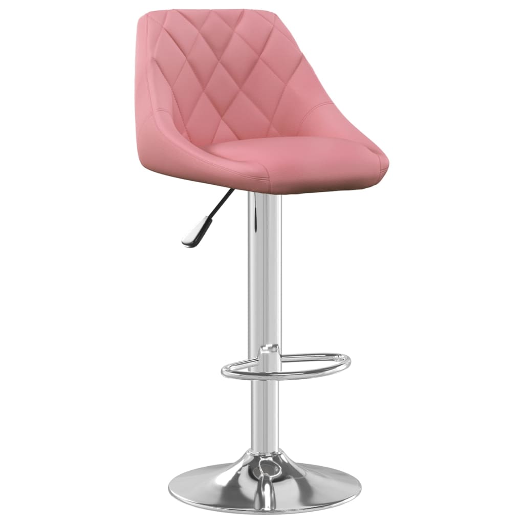 Tabourets de bar lot de 2 rose velours