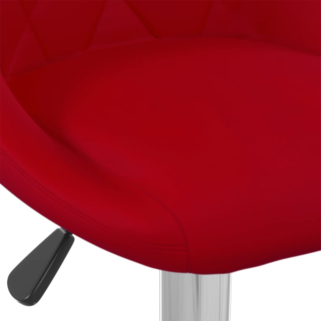 Tabourets de bar lot de 2 rouge bordeaux velours