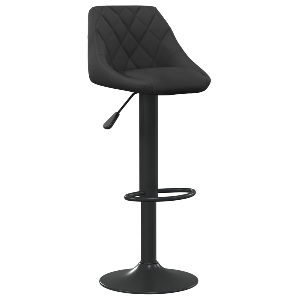 Tabourets de bar lot de 2 noir velours