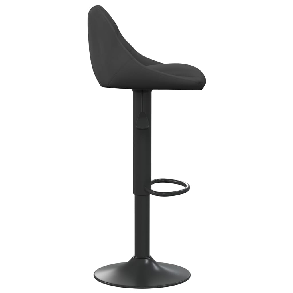 Tabourets de bar lot de 2 noir velours