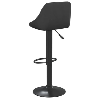 Tabourets de bar lot de 2 noir velours