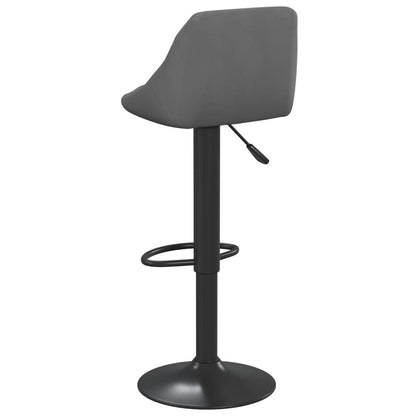 Tabourets de bar lot de 2 gris foncé velours